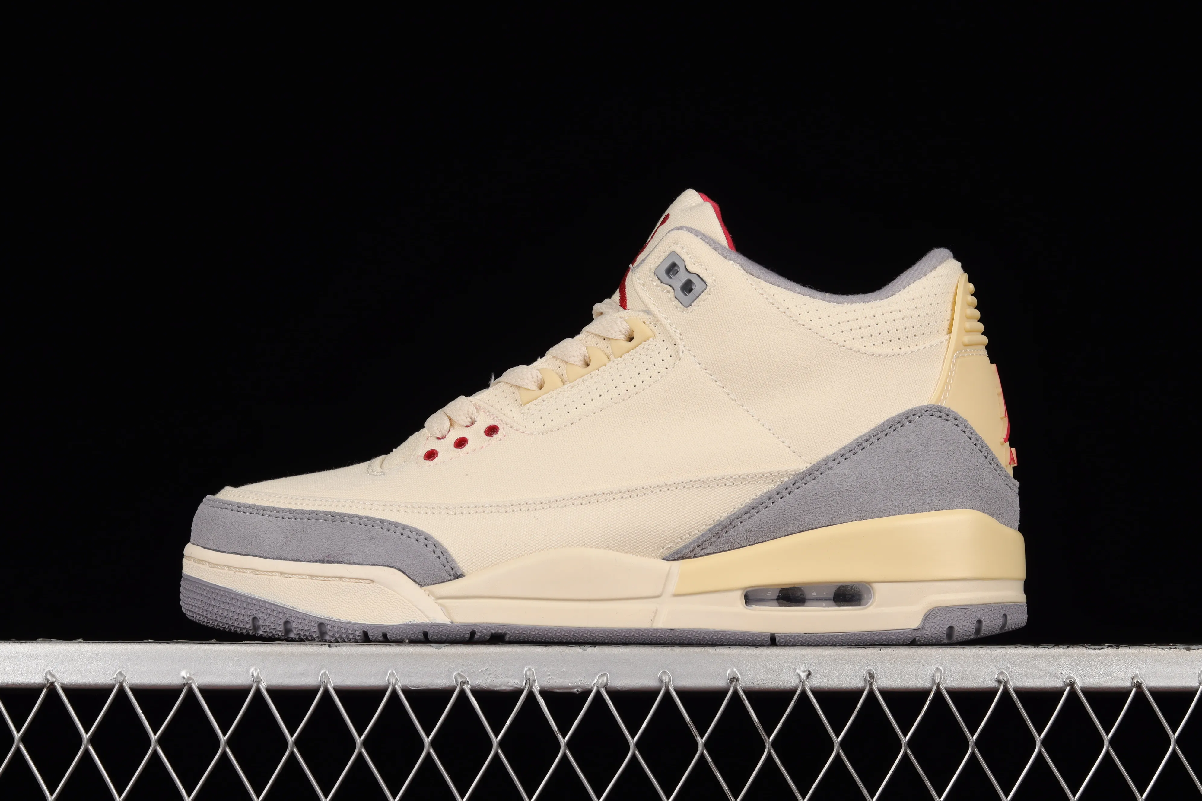 All categories Air Jordan Jordan series basketball shoes Air Jordan 3 cost-effective version Air Jordan 3 "Muslin" AJ3 Joe 3 cement gray canvas basketball shoes DH7139-100